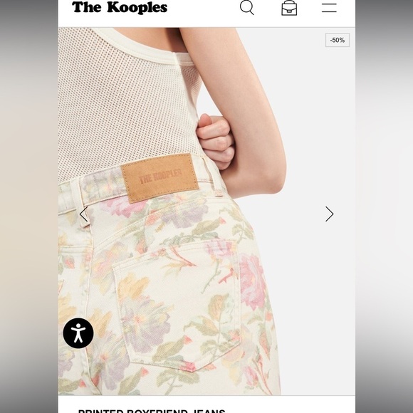 The Kooples- Ankle Jeans - Floral Jeans - Picture 6 of 14